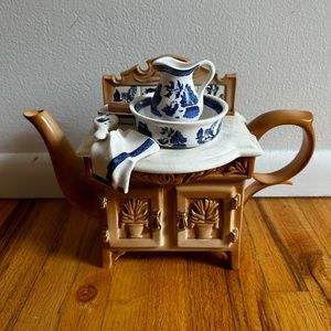 Cardew Blue Washstand / Basin Rare Teapot